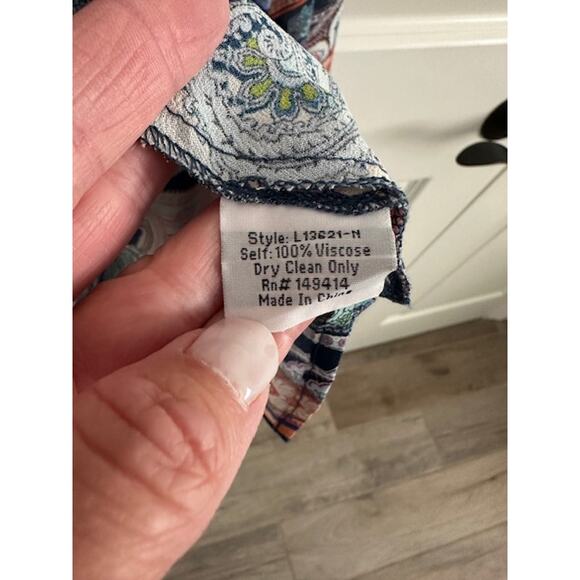 Johnny Was Daria Paisley Tunic Blouse Size: Large - Picture 12 of 12